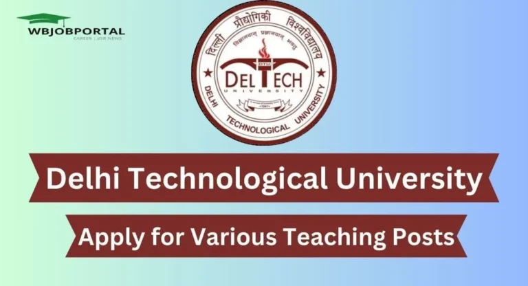 Delhi Technological University Recruitment 2024