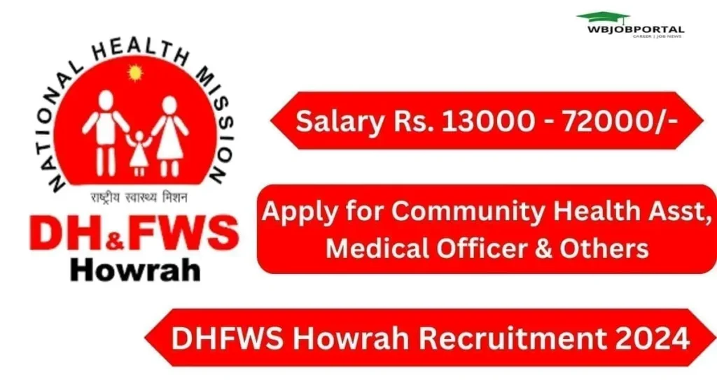 DHFWS, Howrah Community Health Asst, Medical Officer & Other Recruitment 2024