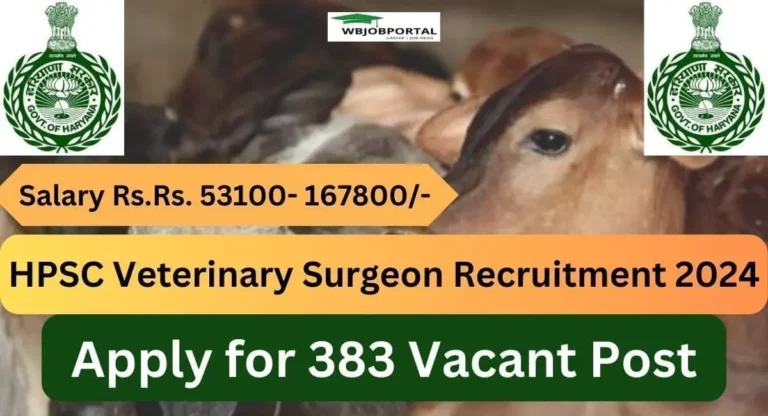 HPSC Veterinary Surgeon Recruitment 2024