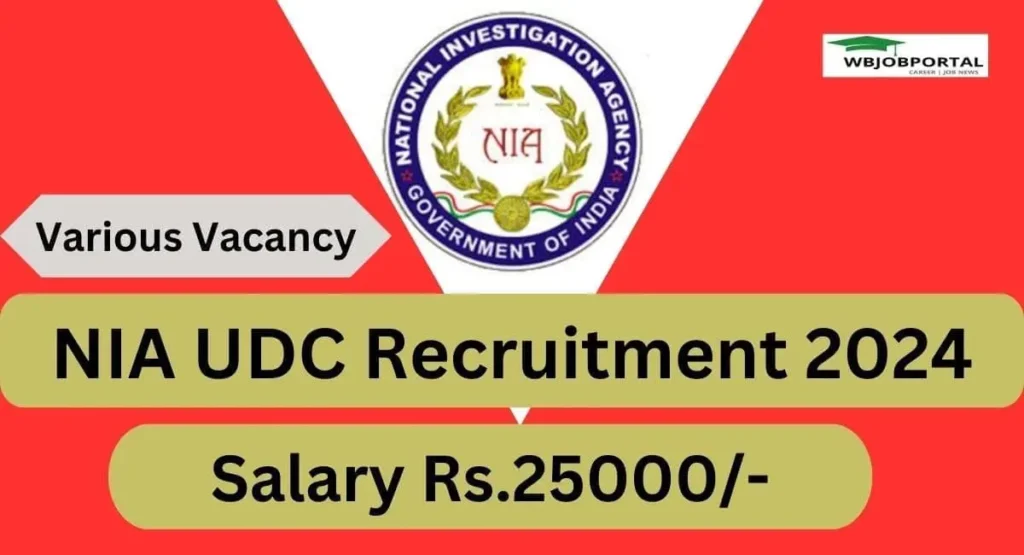 NIA UDC Recruitment 2024 