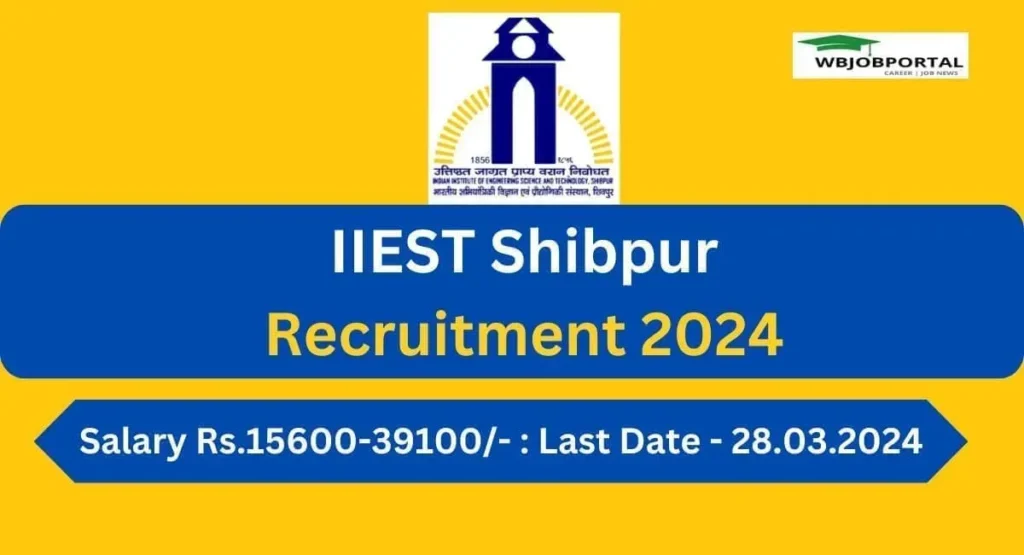 IIEST Shibpur Recruitment 2024 